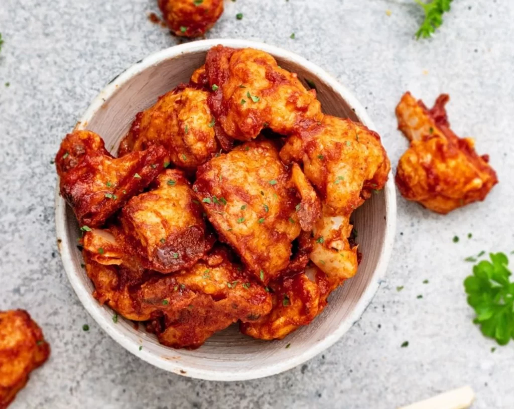 Buffalo Cauliflower Wings Buffalo Cauliflower Wings: Who loves wings to eat? Its taste and crispy flavor insisted on loving them. But today our recipe is not for the chicken wings that are on the Buffalo Cauliflower Wings. It's more crispy and spicy and inside the soft and smooth taste of cauliflower. Their balance taste and smooth sweet taste are amazing. Cauliflower Wings are delicious, with crispy edges and a very tangy flavor. I really love their taste and yummy flavor. Mostly, I love to eat during games. Best snack for me. For many years, most peoples want only chicken wings, But when I try the Buffalo Cauliflower Wings. You do not imagine I really love the taste of the Cauliflower Wings. So when I want to eat some tasty and yummy food, I always make Cauliflower Wings. It is very easy to make and gives you a crispy taste. Midnight movie enjoying and TV drama sessions and friend gathering these Buffalo Cauliflower Wings gives you an amazing and delicious taste. In starting, I make just only chicken wings but when I make and try this recipe I can't stop myself to make it again and again and eat. Its taste and perfect balance of flavors is amazing. Ingredients: Those ingredients here use in the recipe make it more crispy and flavorful. ¾ cup water 2 teaspoon paprika ½ teaspoon sea salt 2 teaspoon garlic powder 2 teaspoon onion powder Vegan Ranch, optional, for dipping Buffalo Red Sauce, for brushing and topping ⅔ cup all-purpose flour spooned and leveled 2 head cauliflower, 2 pounds, broken into large pieces My Buffalo Cauliflower Wing Sauce: To enhance the taste of My Buffalo Cauliflower Wing, make it for My favorite Buffalo Cauliflower Wing Sauce. This sauce tastes the very rich and original flavor of red-hot chili. This sauce's taste and tangy flavor increase our recipe taste. You must try this sauce. This is the amazing sauce I always make in my own kitchen. Because I always trust the homemade recipe and its original taste. So this Buffalo Cauliflower Wing Sauce make with Frank’s Red Hot chili, melted Butter, and vinegar. Sauce Recipe: These are ingredients are easily available in your kitchen. You also use this sauce for other snacks, wings, fries, and many more recipes. These are also available in the market. You can also purchase these Sauces and also use them in the recipe and enjoy the snacks every time. I start with the melted butter because they give a good flavor and creamy thick texture to our recipe. I never forget to add any kind of vinegar to my recipe, especially in sauces. Vinegar gives a good and amazing taste to your all recipes. I like most to add this to the recipe. I also add garlic powder to some black paper and a species and red chili powder. Also, some time uses honey in my sauce to make it thick and more delicious to eat. If you do not like the vegan you do not use it. It's optional for you, but I love their taste, so I can use them. How to make it: When you prepare your sauce, then going to make the Buffalo wings our today's crispy recipe. First Step: So let's start our recipe by cutting off Cauliflower. Make sure to cut the medium-large size of Buffalo Cauliflower. When you cut the in pieces, then prepare the batter for the coating. Make a simple batter in a bowl add flour, cornstarch, garlic powder, onion powder, paprika, salt, and water. Make sure your batter is thick enough for coating the Cauliflower. This spice batter enhances the crispy taste of the recipe. Our wing's edges have a tangier flavor and are tasty. Second Step: Cornstarch, garlic powder, and onion powder increase the delicious flavor of the wings. But inside the buffalo Cauliflower is soft and smooth to eat and yummy in flavor. Now our coating is complete, that time to fry or bake our crispy wings. Let's bake it in a single layer you can set the wings on the baking sheet. I'll give you the fried effect and taste without frying the wings. Third Step: Bake at 450 °F for 10 minutes the buffalo Cauliflower wings after 10 minutes flip the and bake the wings 10 minutes more for a crispy and crunchy taste. Remove our wings from the oven and with the help of a brush coat the buffalo Cauliflower sauce on the wings. Again put them in the oven and bake them for more dark color and crispy flavor. After 10 to 12 minutes more bake the edges of the buffalo Cauliflower to dark brown and look crispy. Fourth Step: You can hold yourself to eat these yummy wings. When you see the wings properly bake and are ready to eat then remove them from the oven more buffalo sauce and add to the wings with the help of a brush. And now serve the hot and warm spicy wings with buffalo Cauliflower wings sauce. These wings are fantastic in flavor. Tips for Making the BEST Wings: Baking Sheet: You must use the Baking sheet to bake these wings. If you do not use this sheet your Buffalo Cauliflower Wings after 10 minutes when you flip them again bake will stick to the baking sheet. Not quickly remove them because the batter on the wings is soft and breaks if we try to remove it. Also, use a brush to again coat the sauce on the wings. Without a brush, our crispy wings get a break, and we do not disturb their shape. Properly Bake: Properly check, their edges bake perfectly and look dark brown and yummy to look. You must try to sauce coat on the wings because it enhances the flavor of the Buffalo Cauliflower Wings. Serving and Enjoy: The hot Buffalo Cauliflower wings give you the best taste and enjoyment. So eat them with hot chili sauce in the nighttime in front of your TV and movies and with friends/ They very suitable recipe for every event and happy your mood. Make your day to try the best today recipe and fresh your mood to eat delicious wings. Freeze and Store: You can also store these wings for 3 days. You put them in a container and store them in the fridge and freeze the wings. When you want to eat, open the fridge and bake the yummy Wings.