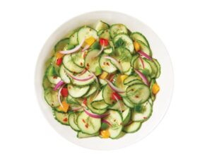 Cucumbers and radishes