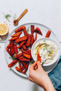 Roasted Carrots and Cilantro