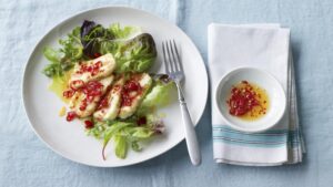 grilled halloumi cheese