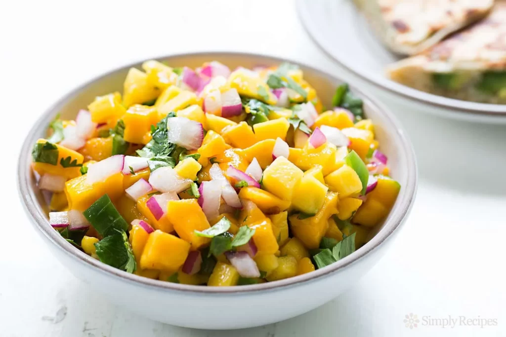 easy mango salsa, easy mango salsa for fish, easy mango salsa for salmon, easy mango salsa chicken, easy mango salsa without cilantro, easy mango salsa for shrimp tacos,, easy mango salsa no onions, oso easy mango salsa, easy mango avocado salsa,