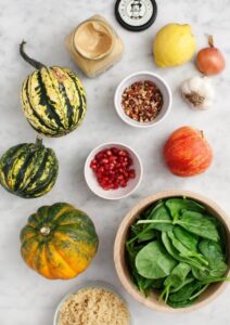 Quinoa Salad Stuffed Acorn Squash