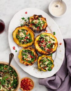 Quinoa Salad Stuffed Acorn Squash