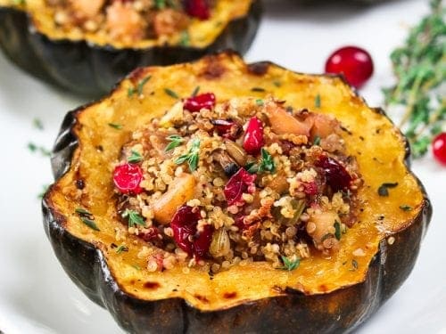 Quinoa Salad Stuffed Acorn Squash